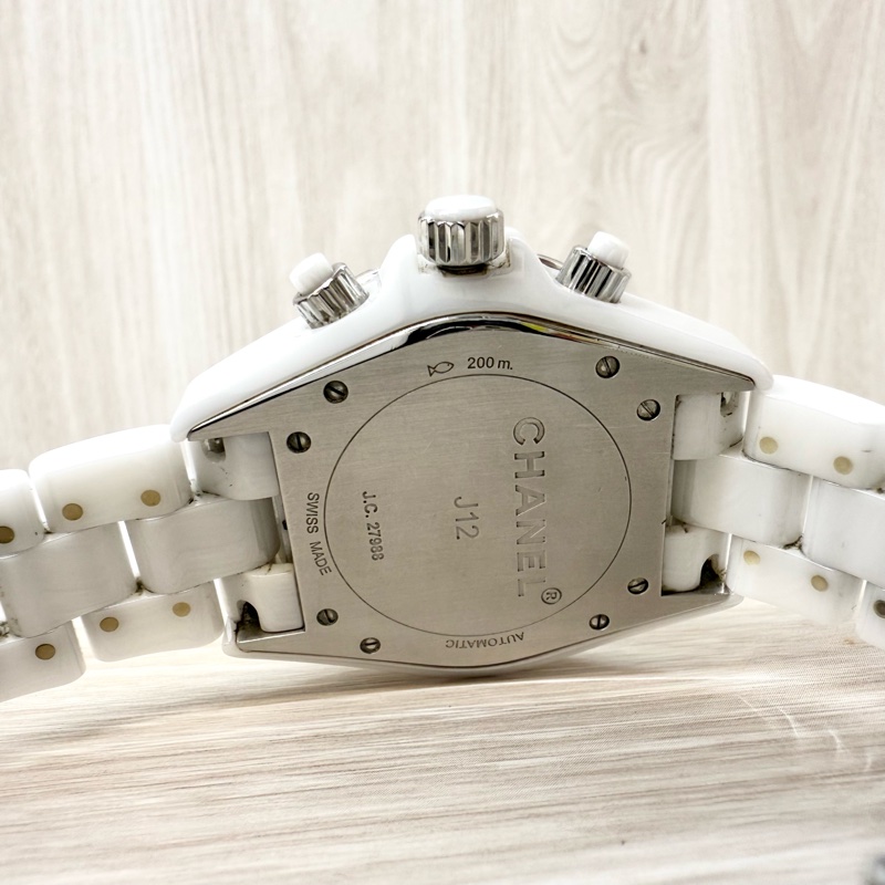 Chanel白陶瓷Chronograph三眼記憶碼41mm J12 H1007-10