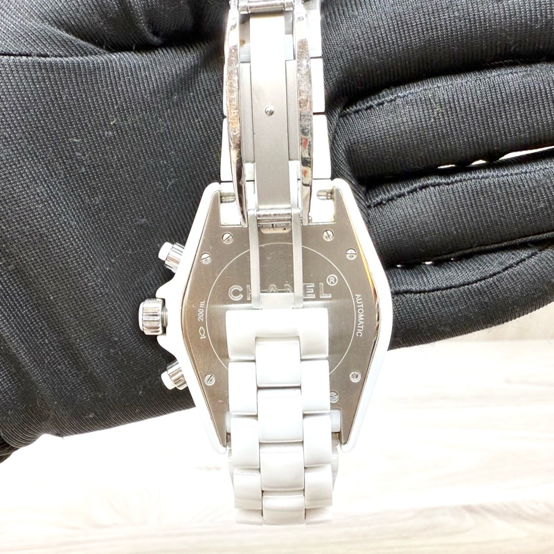 Chanel白陶瓷Chronograph三眼記憶碼41mm J12 H1007-11