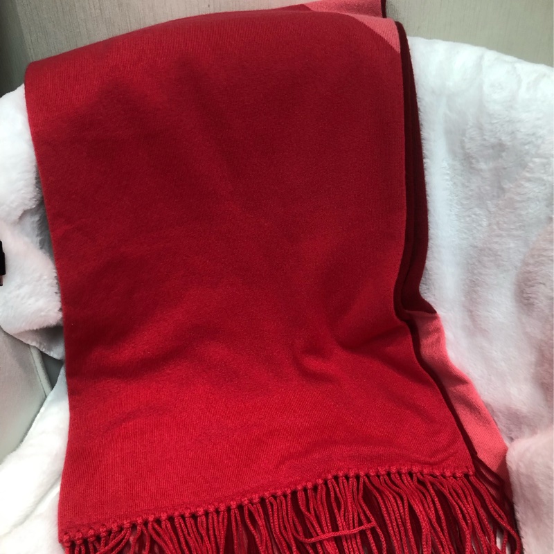 Chanel 粉紅拼色Cashmere 頸巾 XB936-1