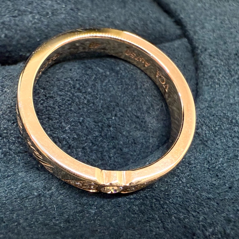 VCA 18K玫瑰金鑲鑽Toujours Signature Etoiles戒指RP7REOO-10