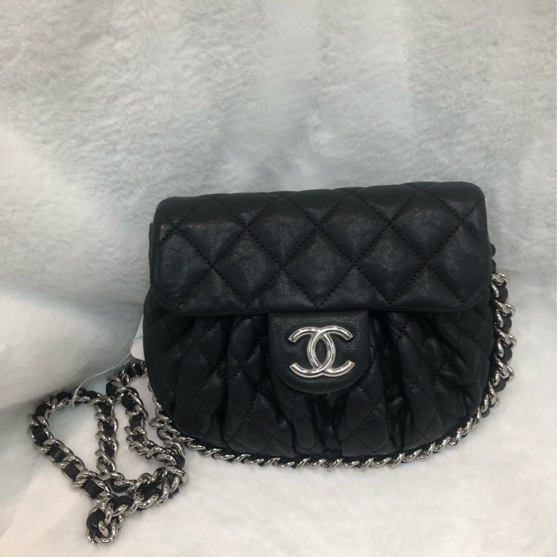 Chanel 黑銀燒賣袋 XC042-0