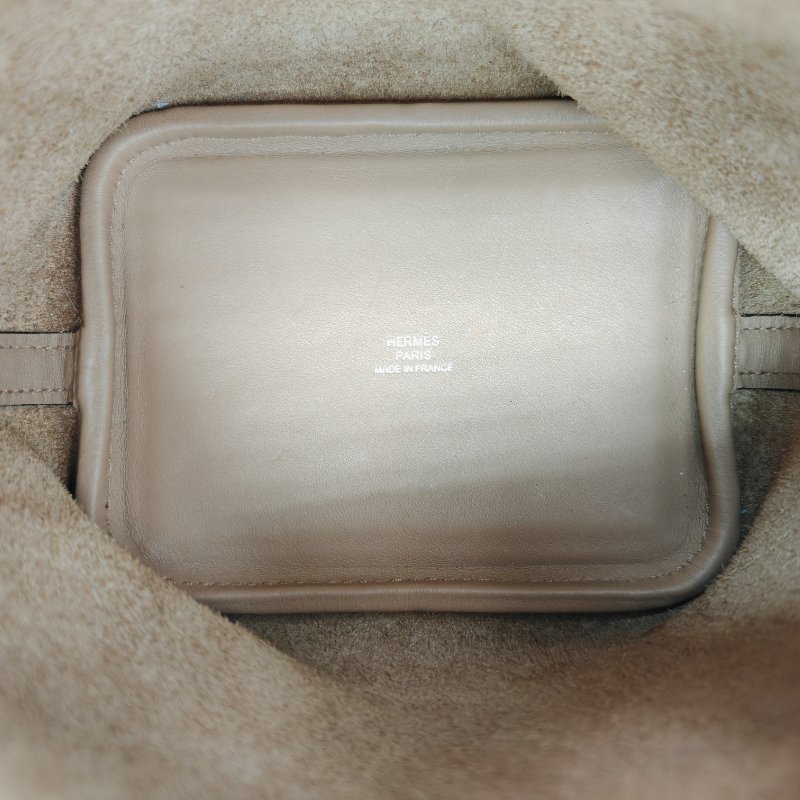 Hermès 愛馬仕 Picotin14 奶茶色錦葵紫銀扣 Swift皮 U刻-5