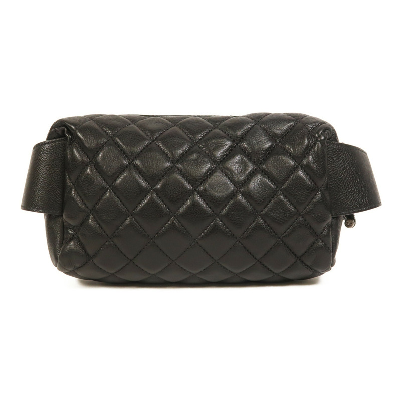 CHANEL 羊皮皮革Waist Bag銀扣腰包-1