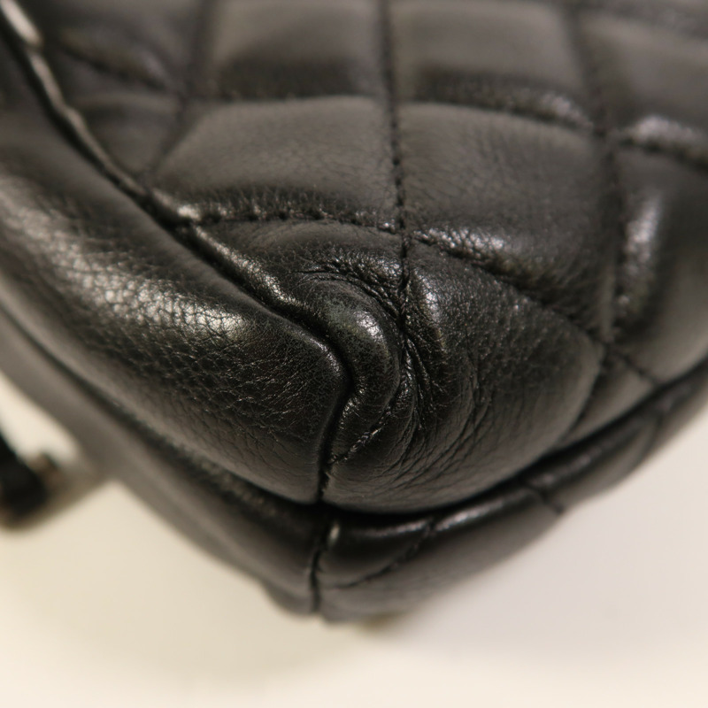 CHANEL 羊皮皮革Waist Bag銀扣腰包-12