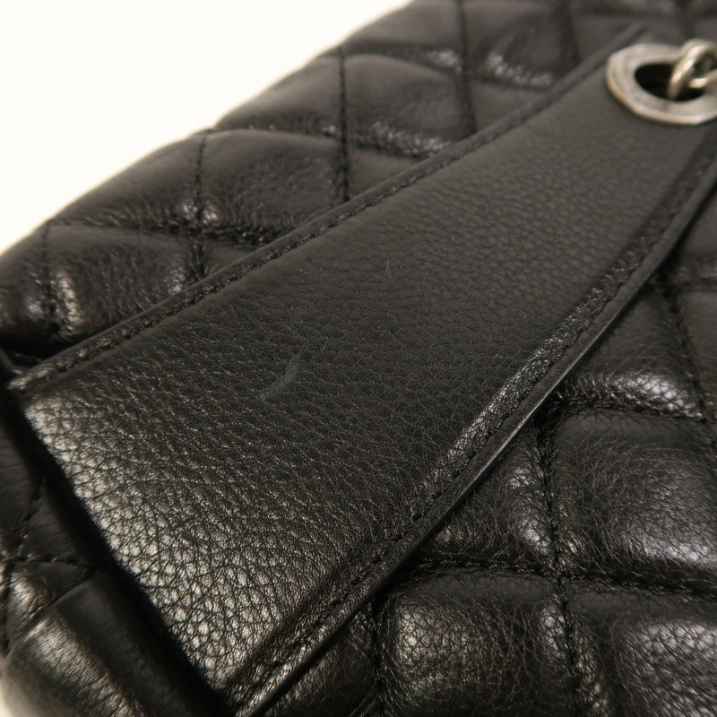 CHANEL 羊皮皮革Waist Bag銀扣腰包-16