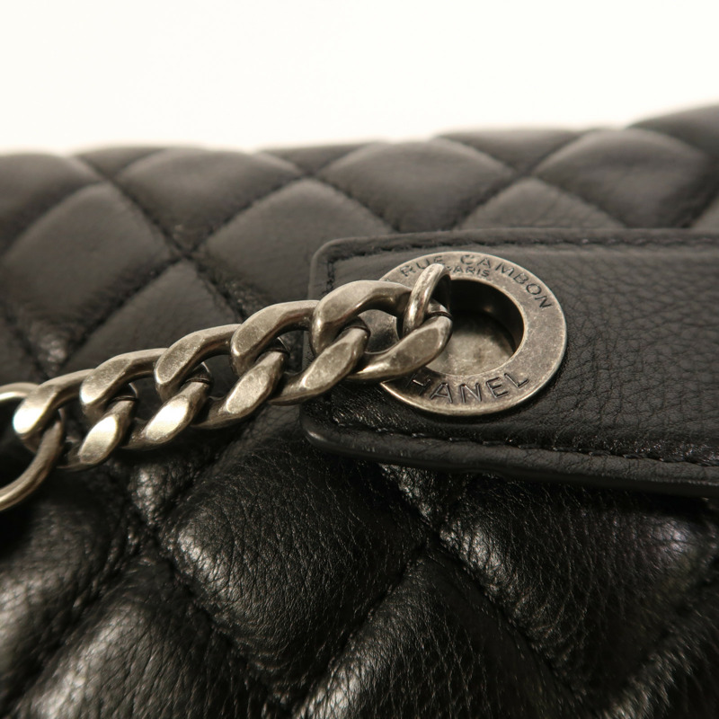 CHANEL 羊皮皮革Waist Bag銀扣腰包-17