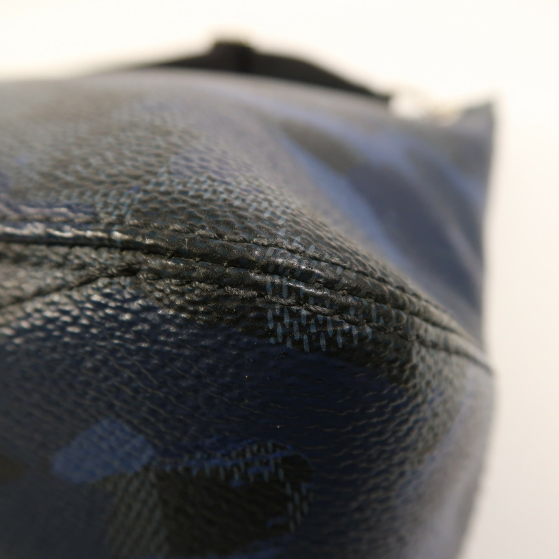 LOUIS VUITTON Damier Cobalt Camouflage Hunter銀扣肩背袋-11