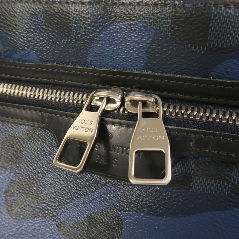LOUIS VUITTON Damier Cobalt Camouflage Hunter銀扣肩背袋-14