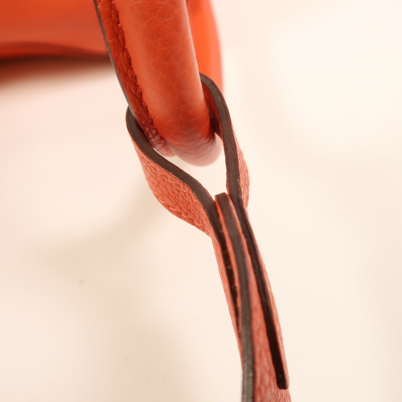 HERMES Clemence皮革Lindy 30銀扣手挽肩背兩用袋Rouge Pivoine-12