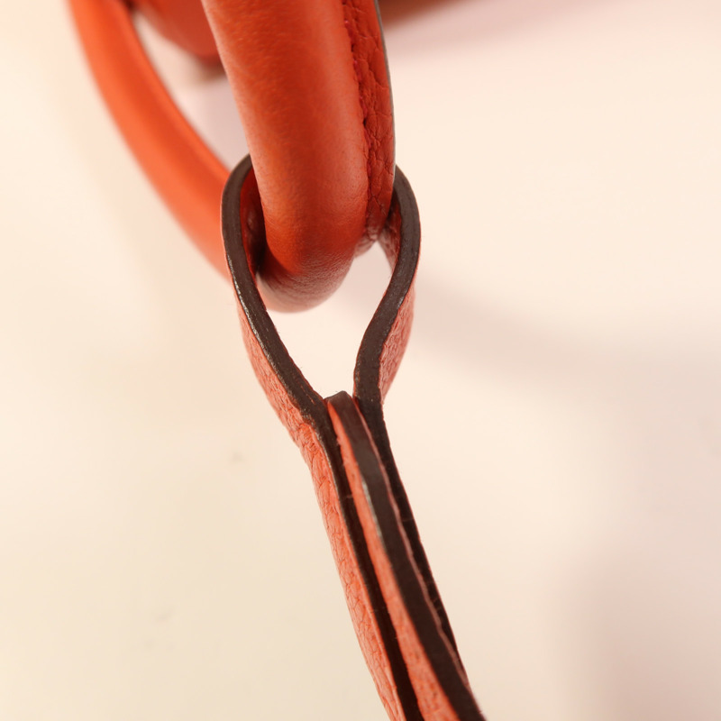 HERMES Clemence皮革Lindy 30銀扣手挽肩背兩用袋Rouge Pivoine-13