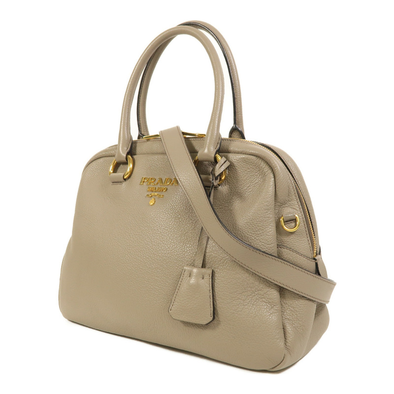 PRADA 牛皮皮革2 Way Shoulder金扣手挽肩背兩用袋-2