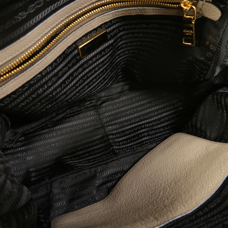 PRADA 牛皮皮革2 Way Shoulder金扣手挽肩背兩用袋-4