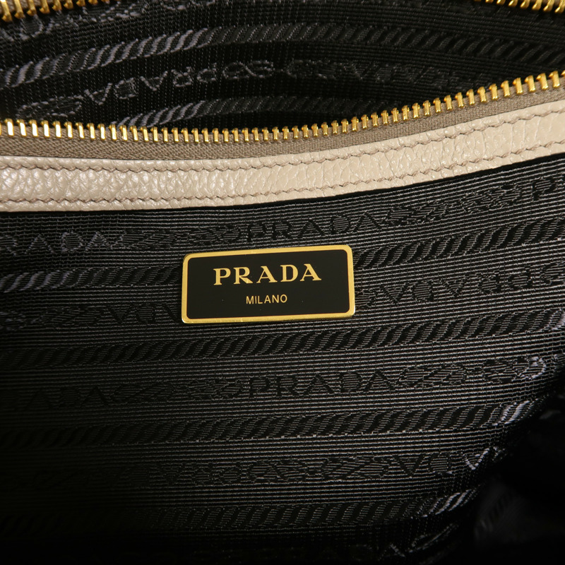 PRADA 牛皮皮革2 Way Shoulder金扣手挽肩背兩用袋-5