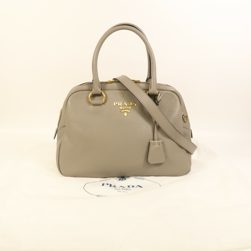 PRADA 牛皮皮革2 Way Shoulder金扣手挽肩背兩用袋-8