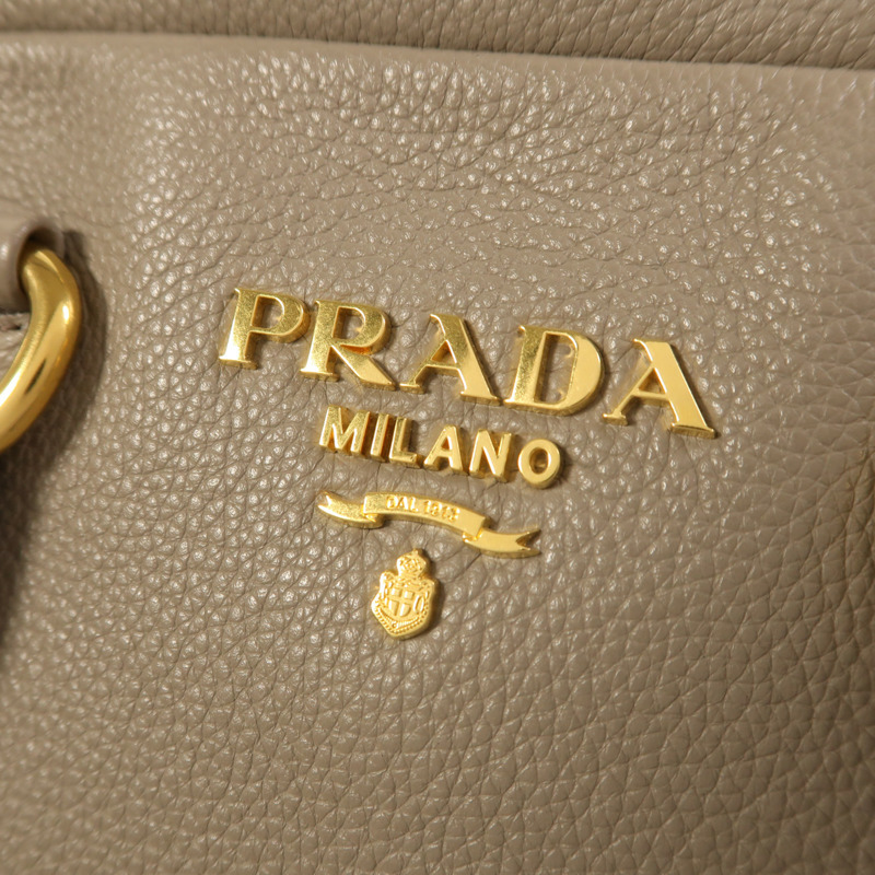 PRADA 牛皮皮革2 Way Shoulder金扣手挽肩背兩用袋-9