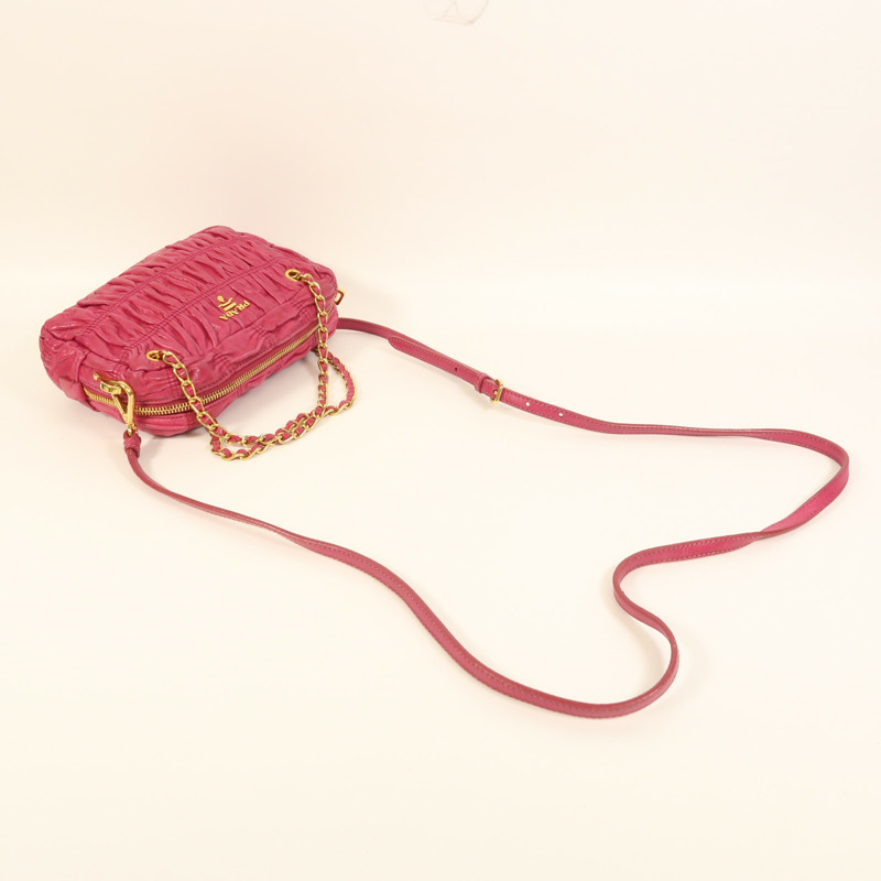 PRADA 牛皮皮革2 Way Shoulder金扣手挽肩背兩用袋-8