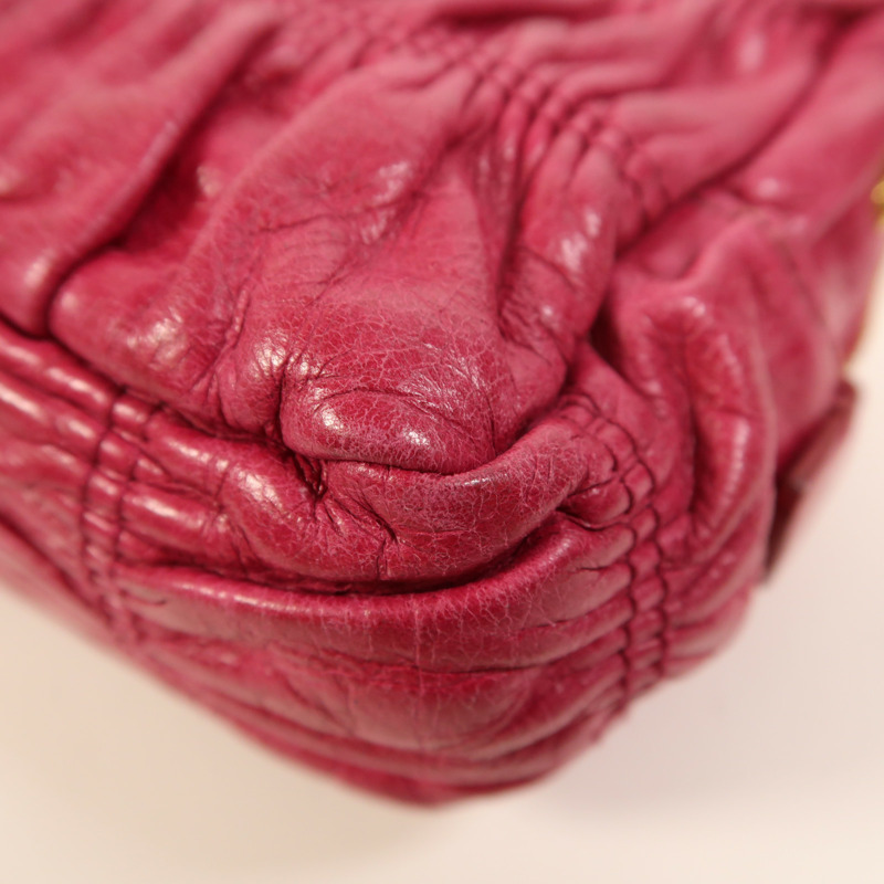 PRADA 牛皮皮革2 Way Shoulder金扣手挽肩背兩用袋-11