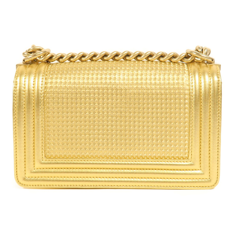 CHANEL 牛皮皮革Boy 20鏈帶肩背袋-1