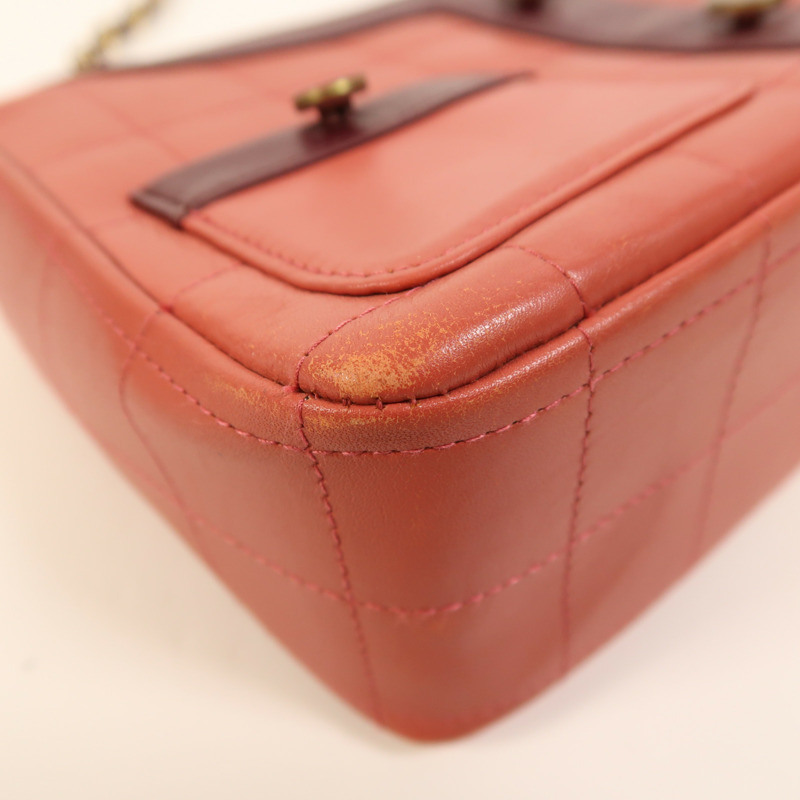 CHANEL 牛皮皮革Mademoiselle Jacket Bag金扣鏈帶肩背袋-12