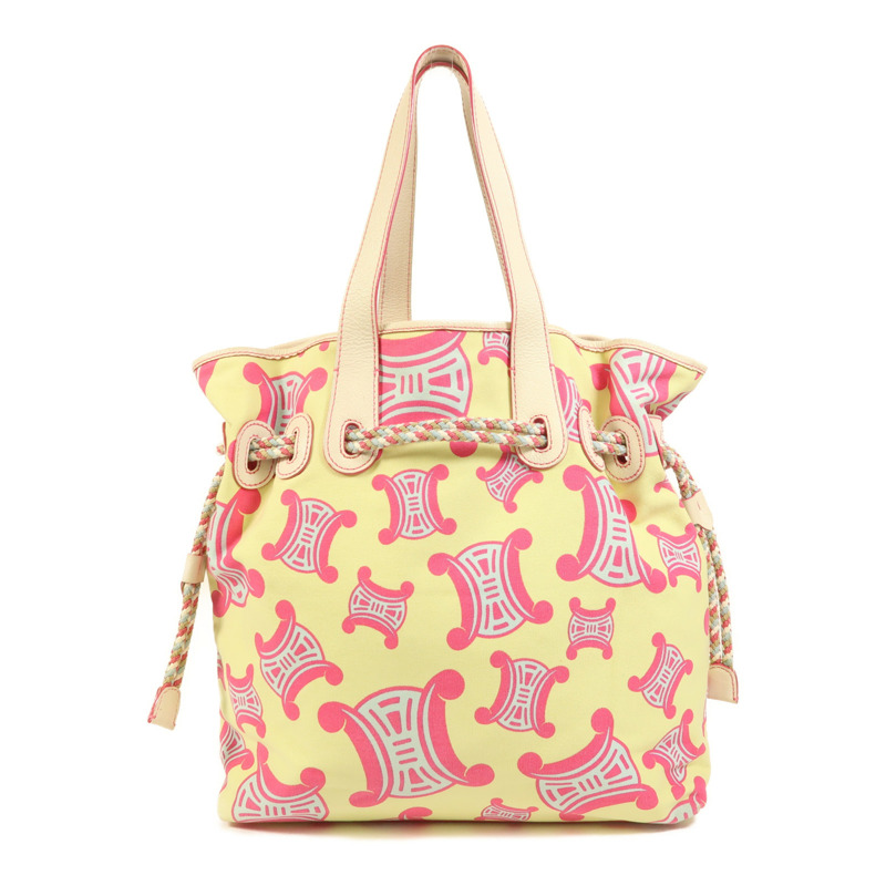 CELINE 帆布Macadam Tote銀扣肩背袋-1