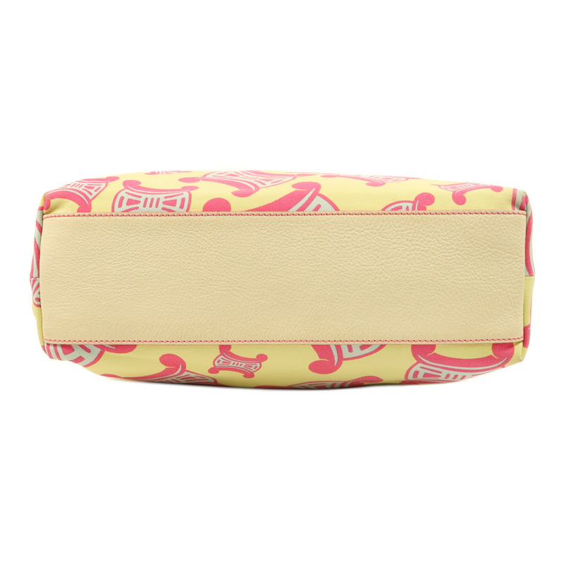 CELINE 帆布Macadam Tote銀扣肩背袋-3