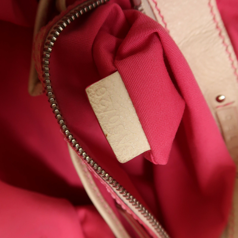 CELINE 帆布Macadam Tote銀扣肩背袋-6