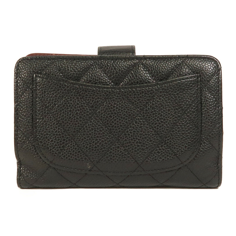 CHANEL 牛皮皮革Wallet金扣錢包-1