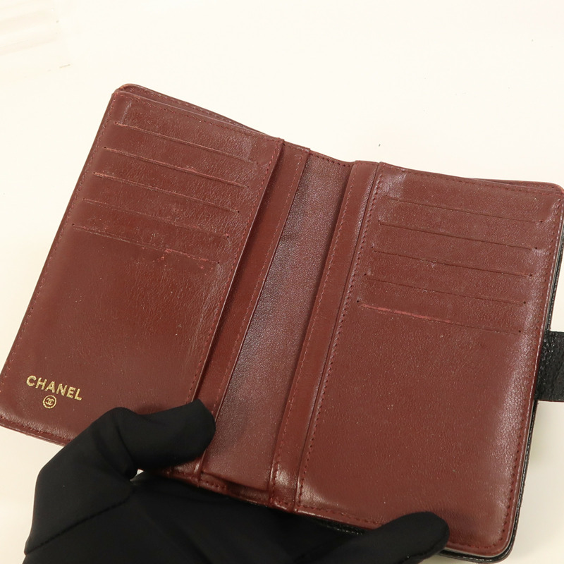 CHANEL 牛皮皮革Wallet金扣錢包-4