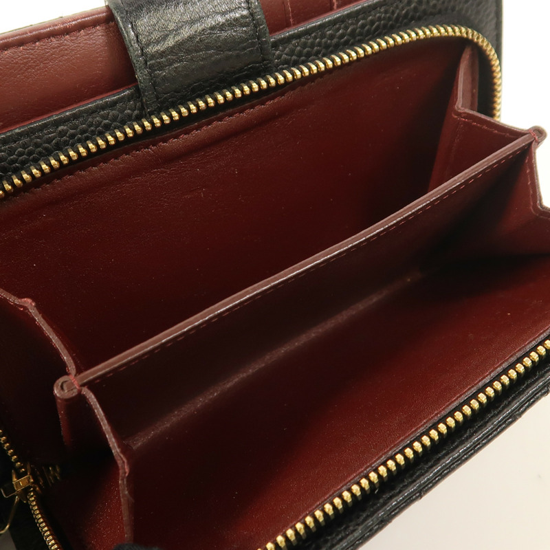 CHANEL 牛皮皮革Wallet金扣錢包-6