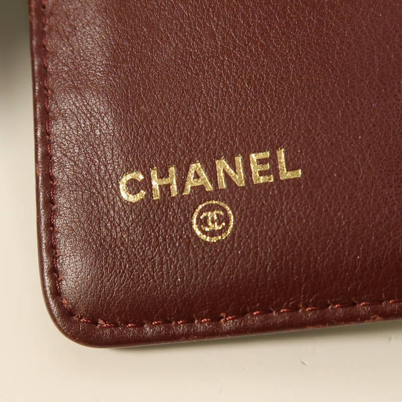 CHANEL 牛皮皮革Wallet金扣錢包-7