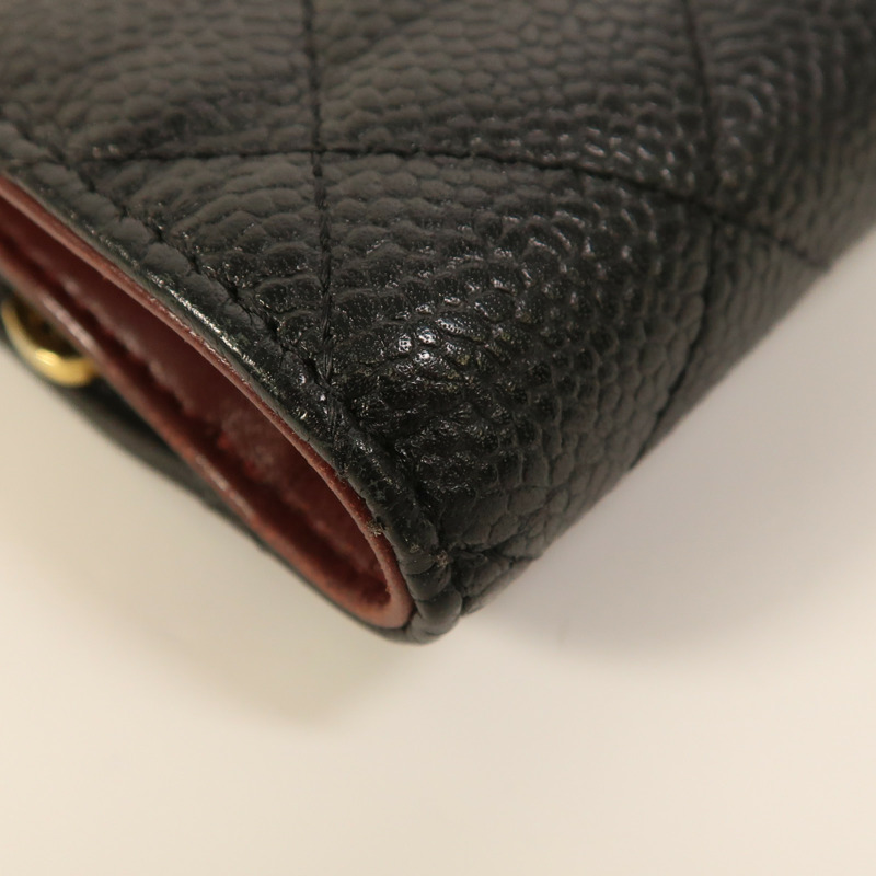 CHANEL 牛皮皮革Wallet金扣錢包-11