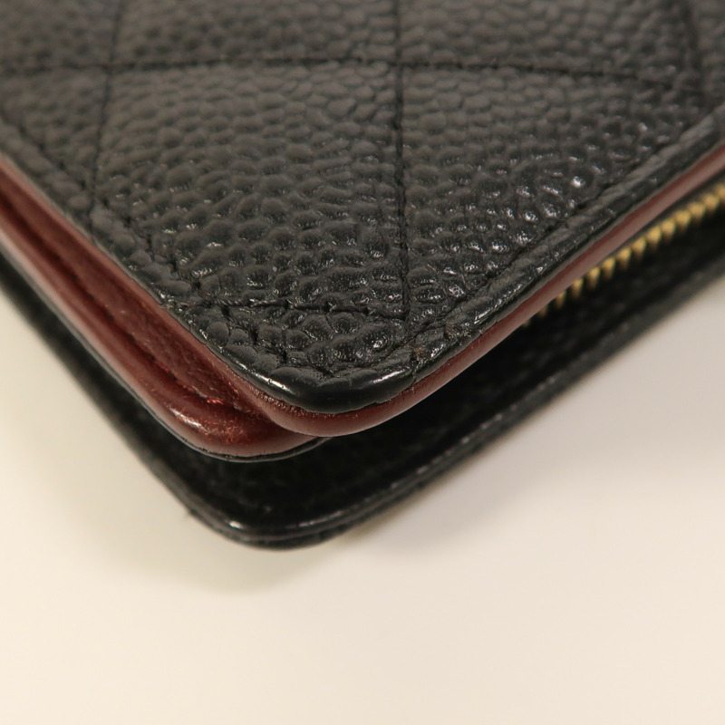 CHANEL 牛皮皮革Wallet金扣錢包-13