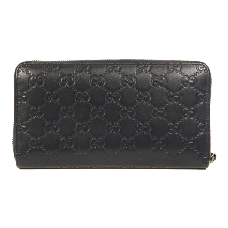 GUCCI 牛皮皮革Guccissima Long Wallet銀扣長錢包-1