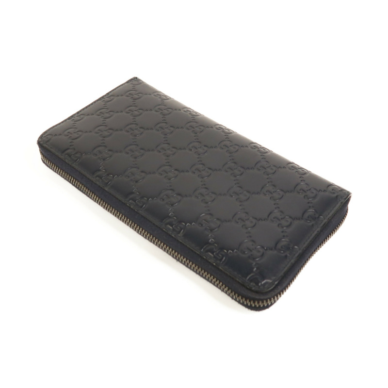 GUCCI 牛皮皮革Guccissima Long Wallet銀扣長錢包-3