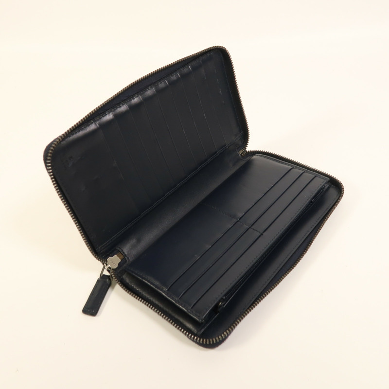 GUCCI 牛皮皮革Guccissima Long Wallet銀扣長錢包-4