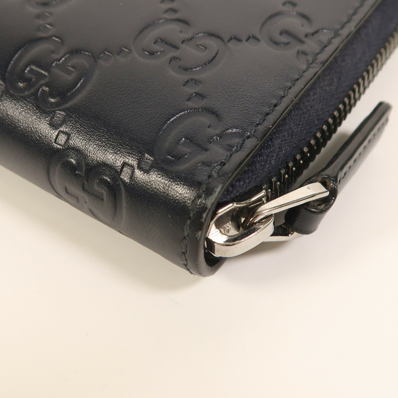 GUCCI 牛皮皮革Guccissima Long Wallet銀扣長錢包-7