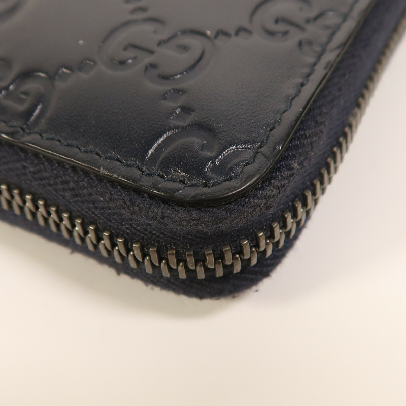 GUCCI 牛皮皮革Guccissima Long Wallet銀扣長錢包-9