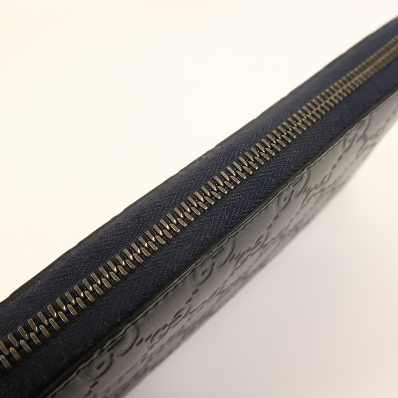 GUCCI 牛皮皮革Guccissima Long Wallet銀扣長錢包-11