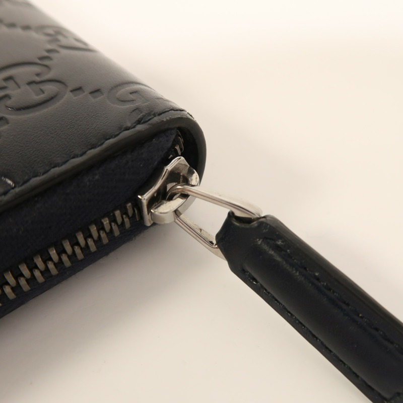 GUCCI 牛皮皮革Guccissima Long Wallet銀扣長錢包-12