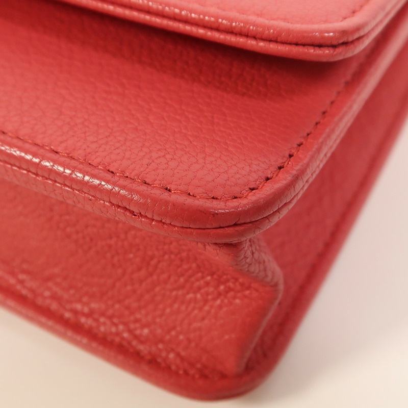 CHANEL 牛皮皮革WOC Wallet On Chain鏈帶肩背袋-10