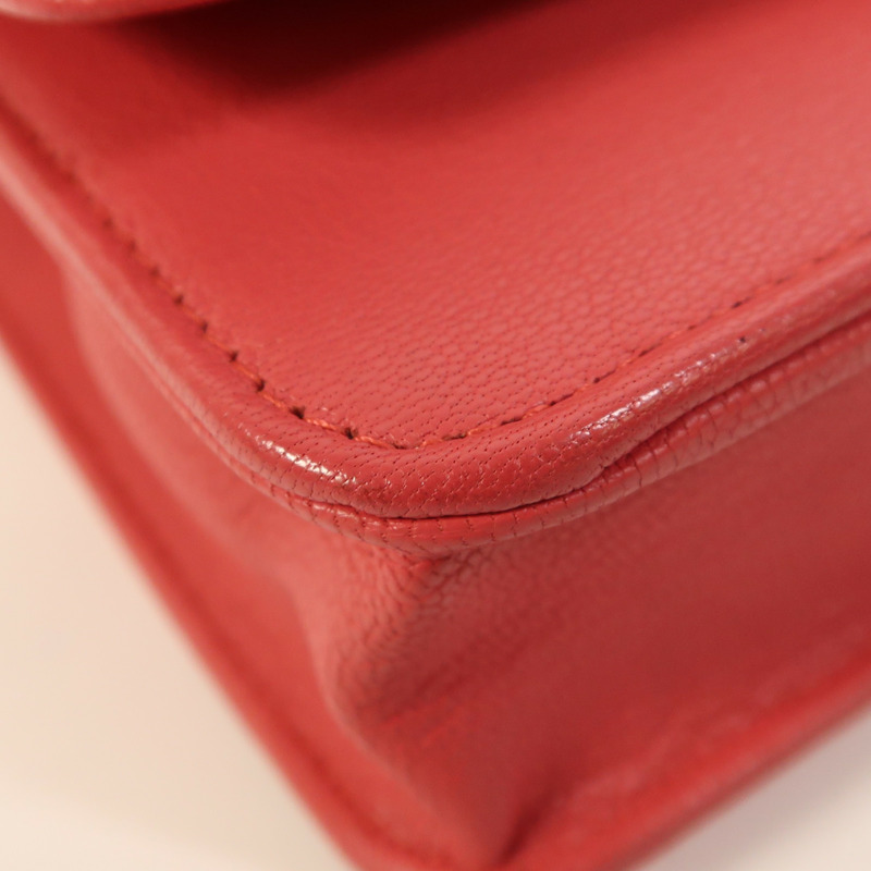 CHANEL 牛皮皮革WOC Wallet On Chain鏈帶肩背袋-11