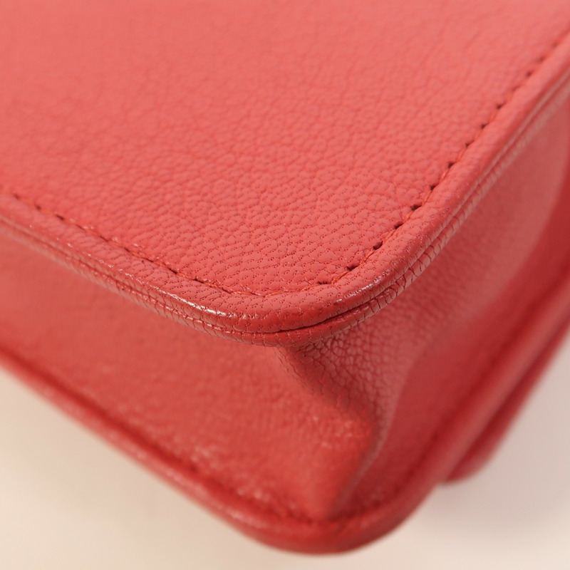 CHANEL 牛皮皮革WOC Wallet On Chain鏈帶肩背袋-12