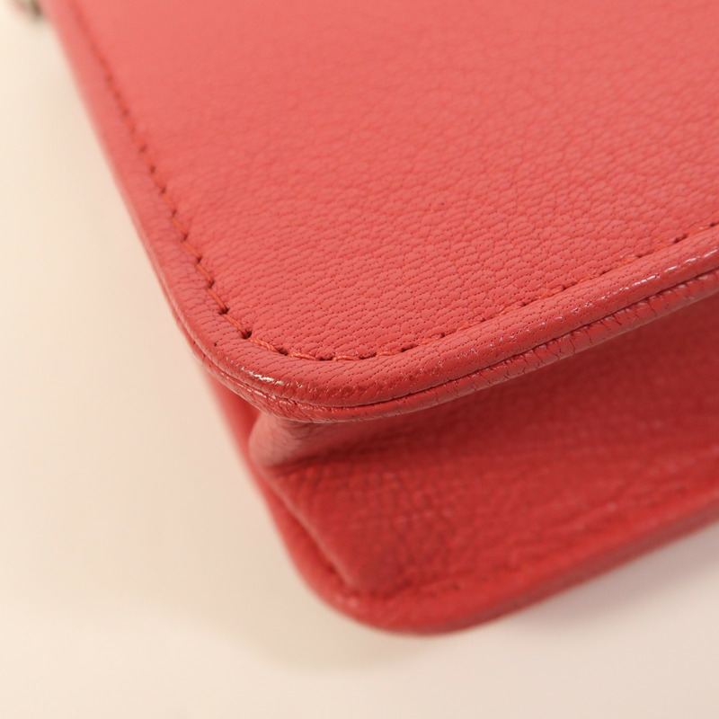 CHANEL 牛皮皮革WOC Wallet On Chain鏈帶肩背袋-13
