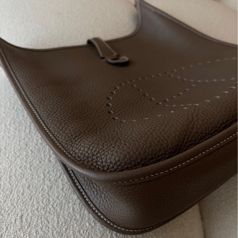 愛馬仕Hermes Evelyne29 大象灰 99新 附贈短背帶-6