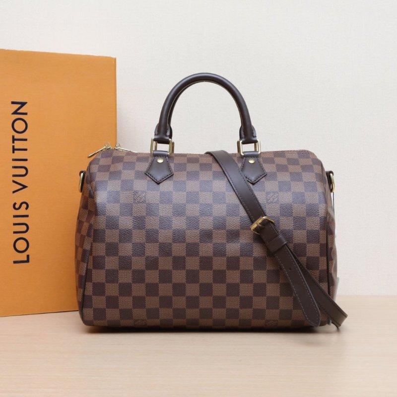 LOUIS VUITTON Sp30配肩帶棕色棋盤格PVC晶片肩背包-0