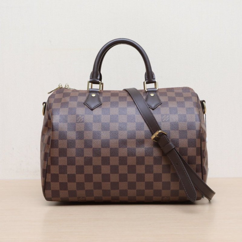 LOUIS VUITTON Sp30配肩帶棕色棋盤格PVC晶片肩背包-1