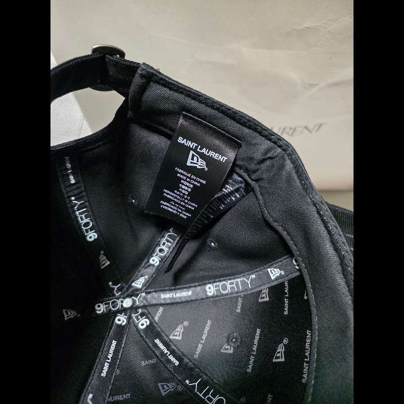 Saint Laurent new era 聯名刺繡棒球帽-3