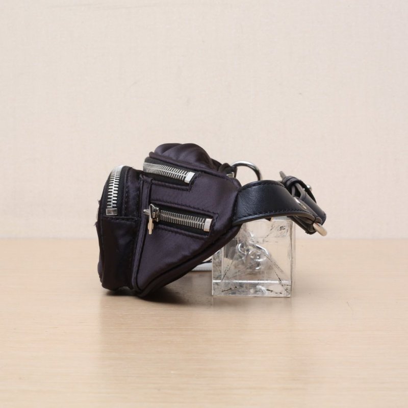 ALEXANDER WANG Attica腰包Mini22黑色尼龍肩背包-4