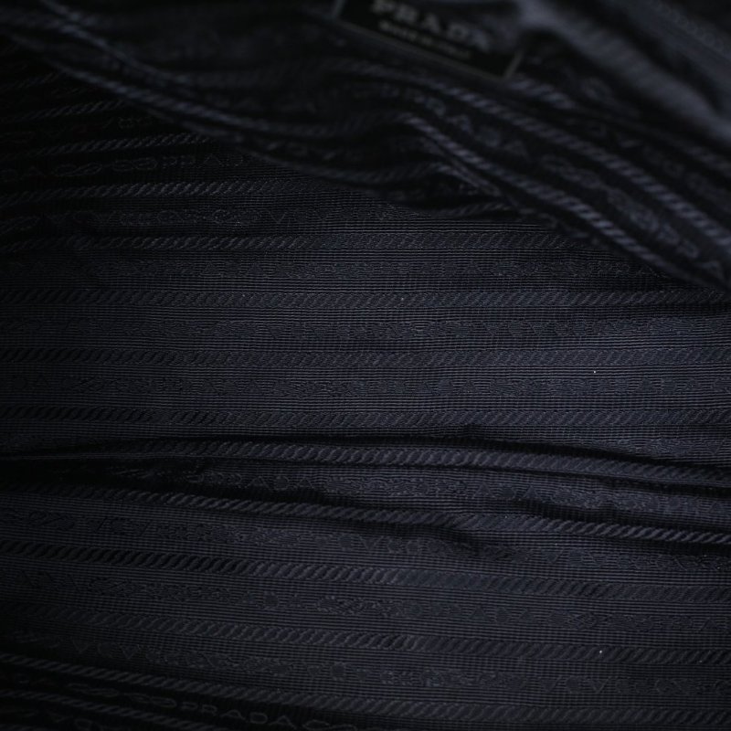 PRADA 黑色尼龍中古降落傘手提托特包肩背包-2