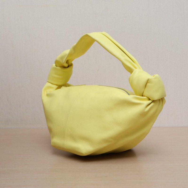 BOTTEGA VENETA DoubleKnot手提包23黃色牛皮肩背包-3